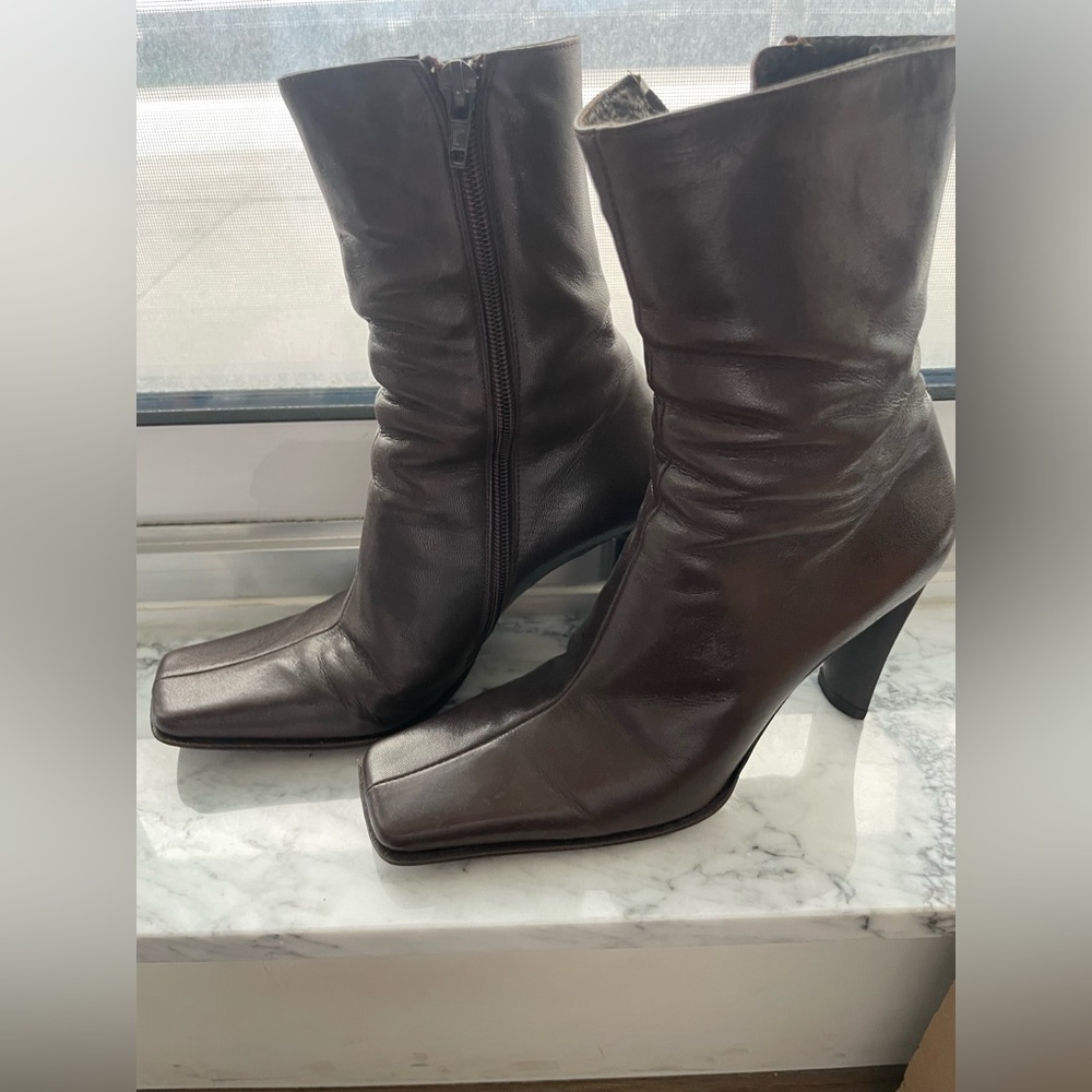 Charles David Square Toe Boots